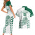 Custom Hawaii Football Couples Matching Short Sleeve Bodycon Dress and Hawaiian Shirt Rainbow Warriors Kakau Pattern LT05 - Polynesian Pride