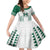 Custom Hawaii Football Family Matching Mermaid Dress and Hawaiian Shirt Rainbow Warriors Kakau Pattern LT05 Daughter's Dress White - Polynesian Pride