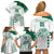 Custom Hawaii Football Family Matching Off Shoulder Short Dress and Hawaiian Shirt Rainbow Warriors Kakau Pattern LT05 - Polynesian Pride