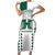 Custom Hawaii Football Family Matching Short Sleeve Bodycon Dress and Hawaiian Shirt Rainbow Warriors Kakau Pattern LT05 Mom's Dress White - Polynesian Pride