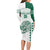 Custom Hawaii Football Long Sleeve Bodycon Dress Rainbow Warriors Kakau Pattern LT05 - Polynesian Pride