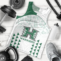 Custom Hawaii Football Men Tank Top Rainbow Warriors Kakau Pattern LT05 - Polynesian Pride