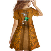 Custom Hawaii Honolulu Football Bowl Family Matching Mermaid Dress and Hawaiian Shirt Simple Style LT05 - Polynesian Pride