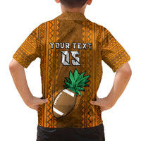 Custom Hawaii Honolulu Football Bowl Family Matching Off Shoulder Long Sleeve Dress and Hawaiian Shirt Simple Style LT05 - Polynesian Pride