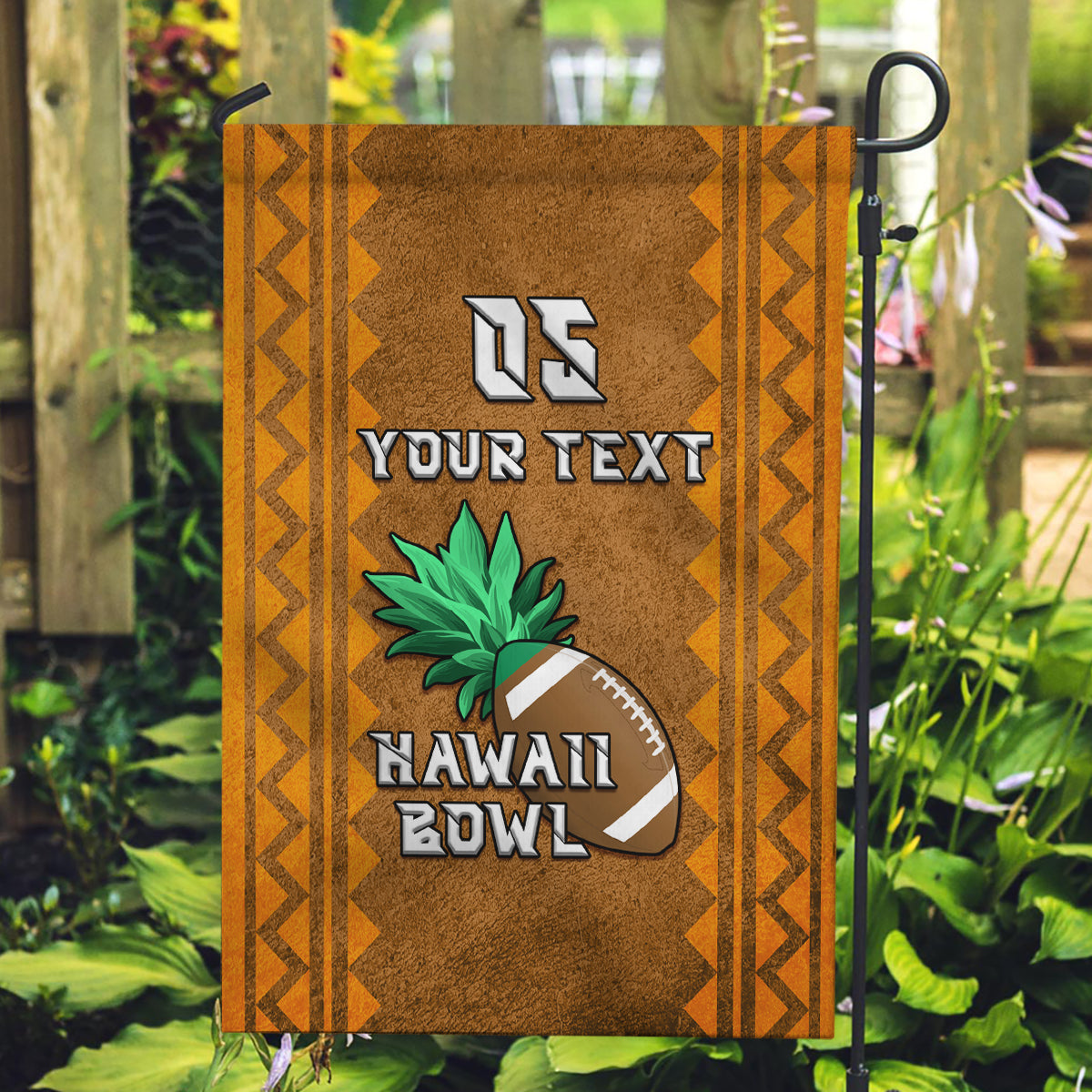 Custom Hawaii Honolulu Football Bowl Garden Flag Simple Style LT05 Garden Flag Brown - Polynesian Pride