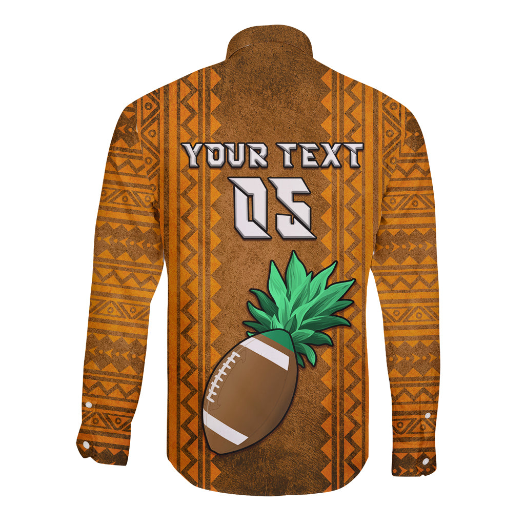 Custom Hawaii Honolulu Football Bowl Long Sleeve Button Shirt Simple Style LT05 - Polynesian Pride