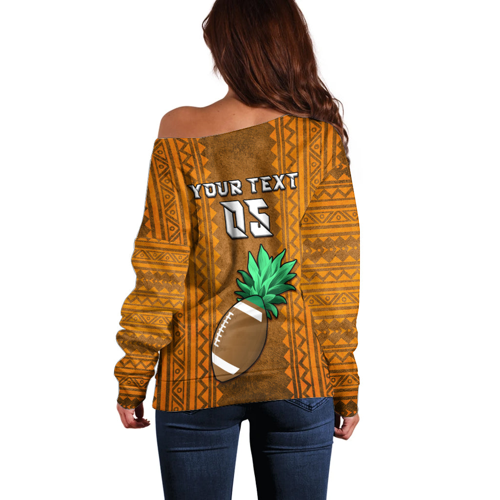 Custom Hawaii Honolulu Football Bowl Off Shoulder Sweater Simple Style LT05 - Polynesian Pride