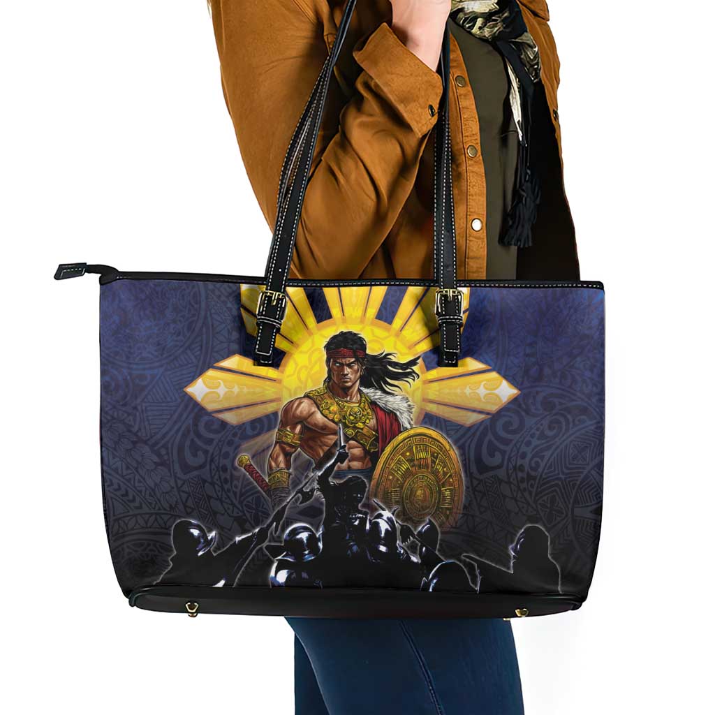 Philippines The First Hero Leather Tote Bag Lapu Lapu Know Your Roots