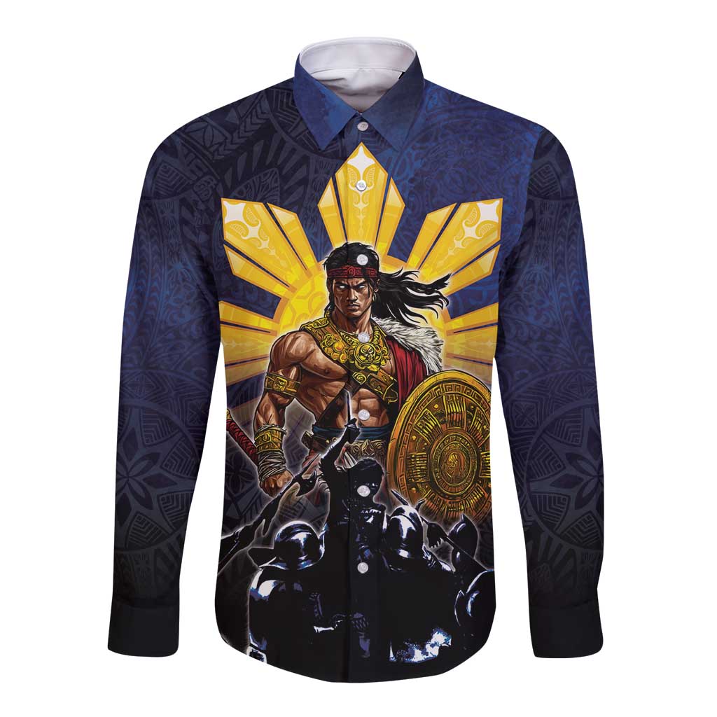 Philippines The First Hero Long Sleeve Button Shirt Lapu Lapu Know Your Roots