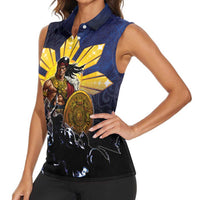 Philippines The First Hero Women Sleeveless Polo Shirt Lapu Lapu Know Your Roots