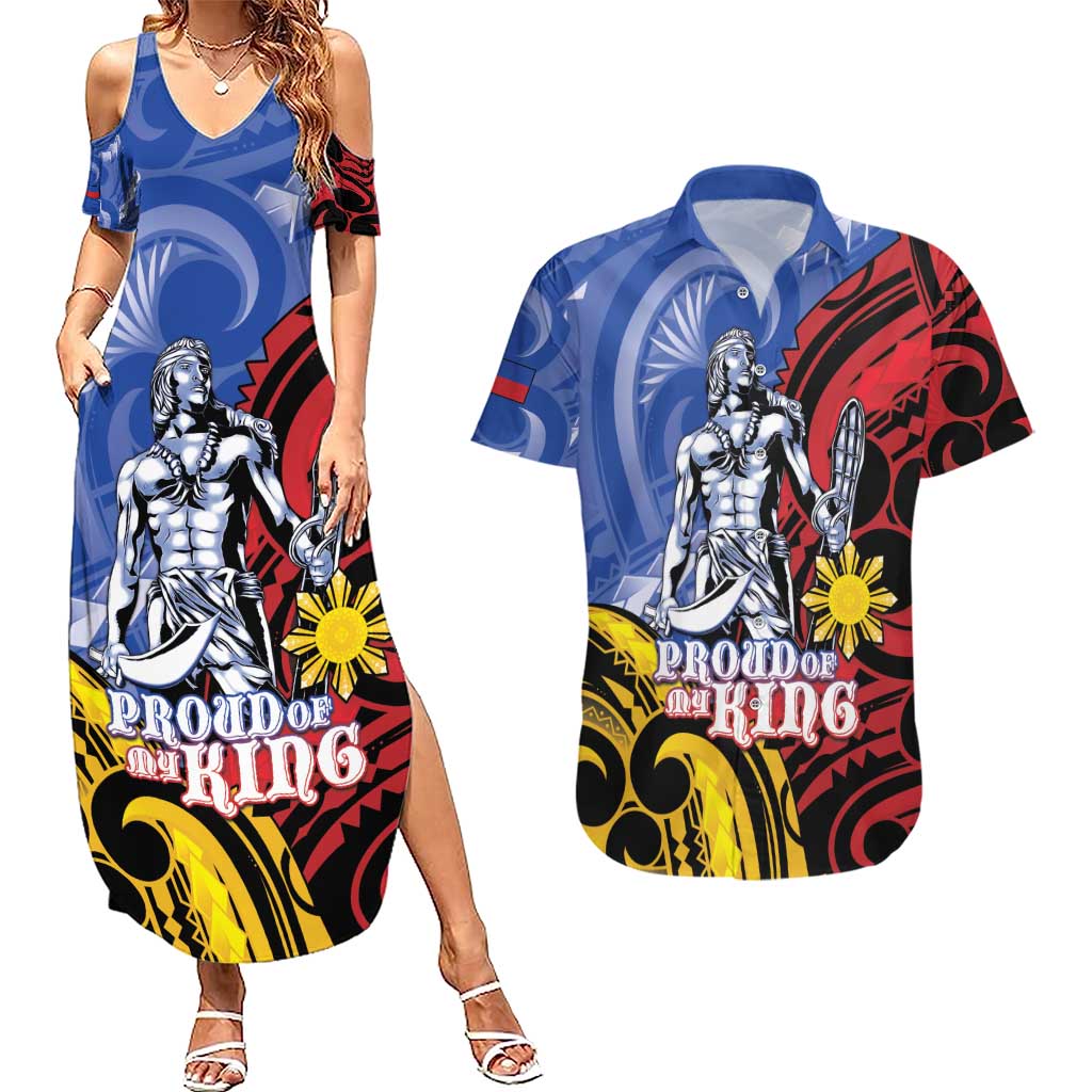 Philippines Lapu-Lapu Couples Matching Summer Maxi Dress and Hawaiian Shirt Proud Of My King