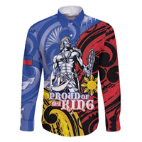 Philippines Lapu-Lapu Family Matching Off The Shoulder Long Sleeve Dress and Hawaiian Shirt Proud Of My King