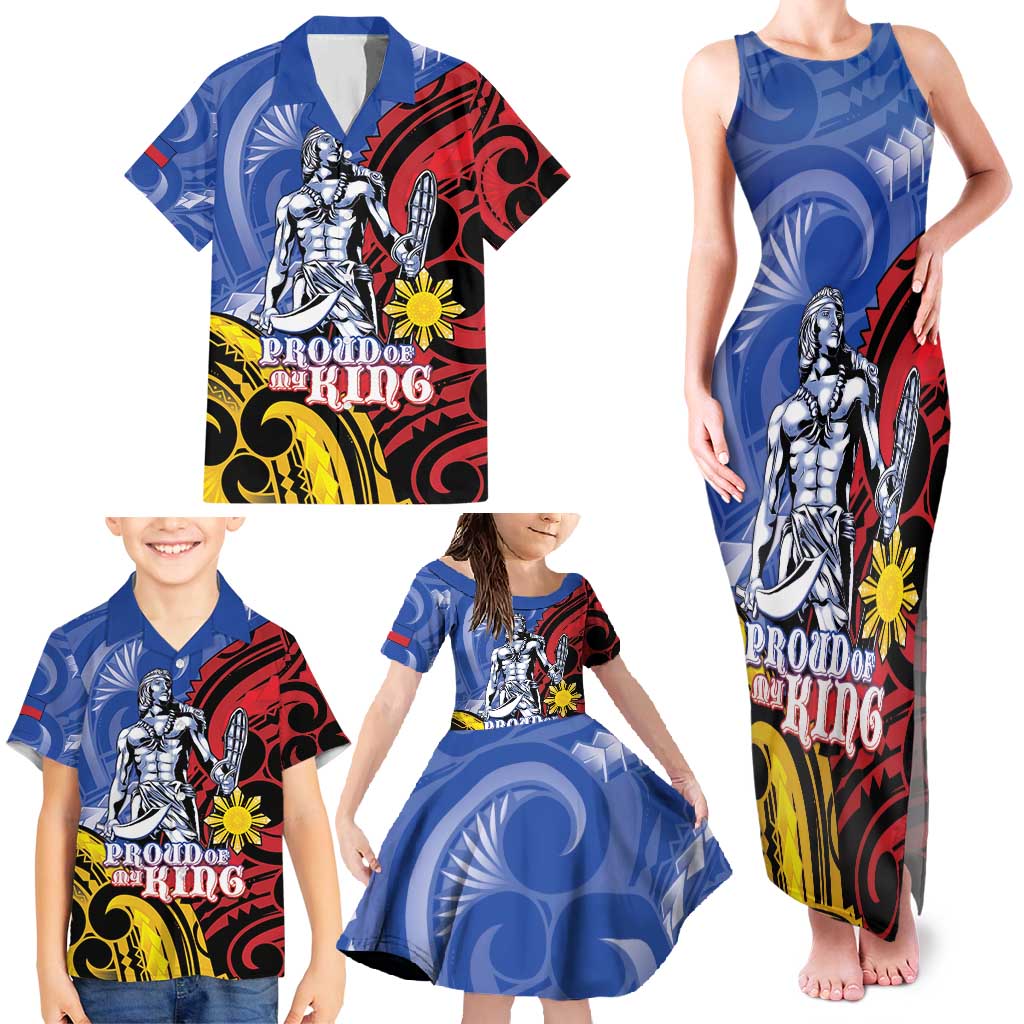 Philippines Lapu-Lapu Family Matching Tank Maxi Dress and Hawaiian Shirt Proud Of My King