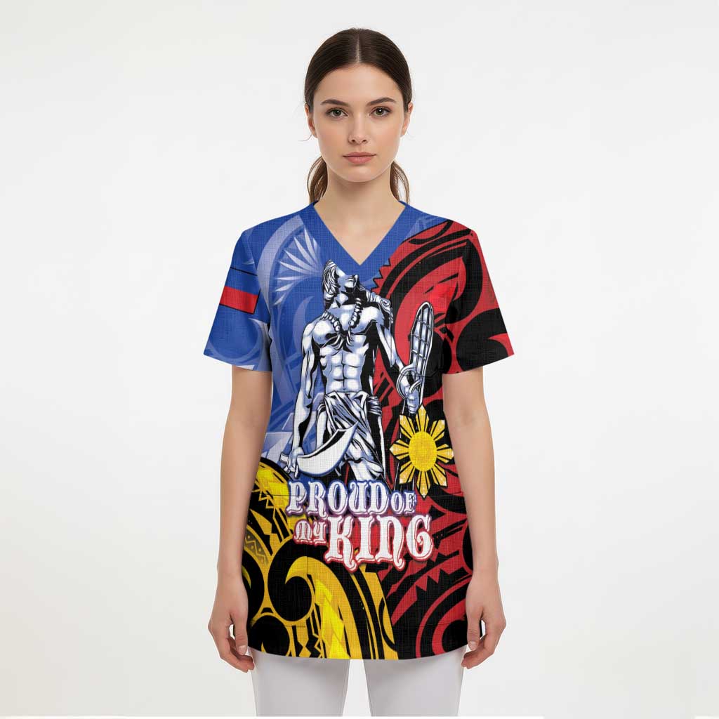 Philippines Lapu-Lapu Scrub Top Proud Of My King - Polynesian Pride