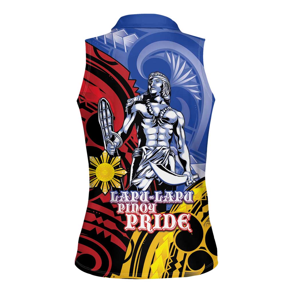 Philippines Lapu-Lapu Women Sleeveless Polo Shirt Proud Of My King LT05 - Polynesian Pride