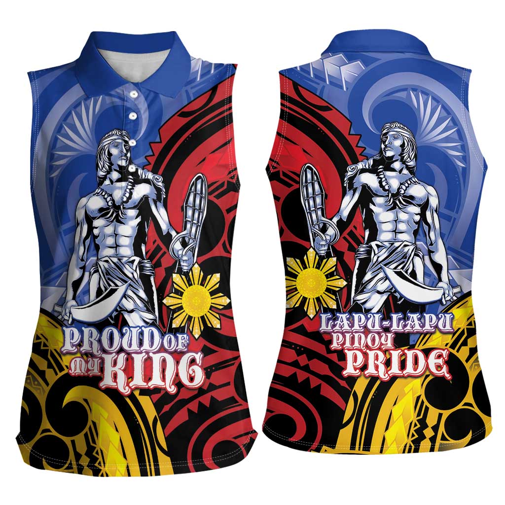 Philippines Lapu-Lapu Women Sleeveless Polo Shirt Proud Of My King LT05 - Polynesian Pride