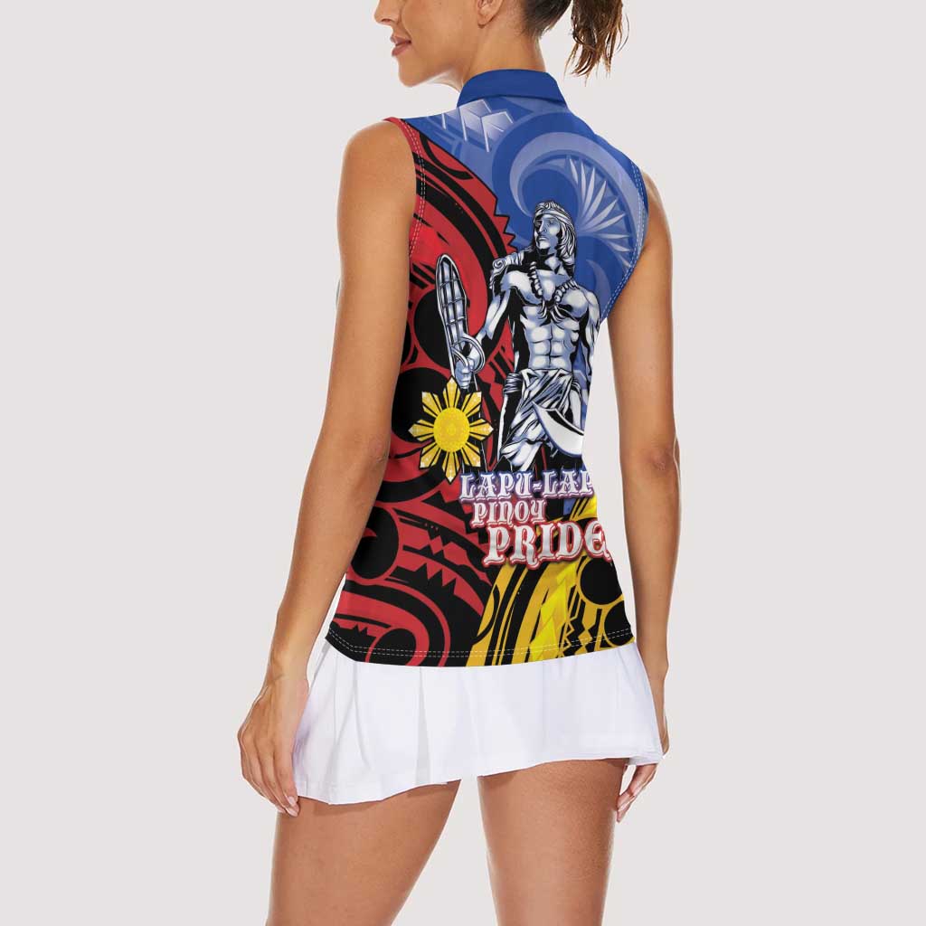 Philippines Lapu-Lapu Women Sleeveless Polo Shirt Proud Of My King LT05 - Polynesian Pride