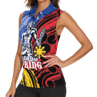 Philippines Lapu-Lapu Women Sleeveless Polo Shirt Proud Of My King LT05 - Polynesian Pride