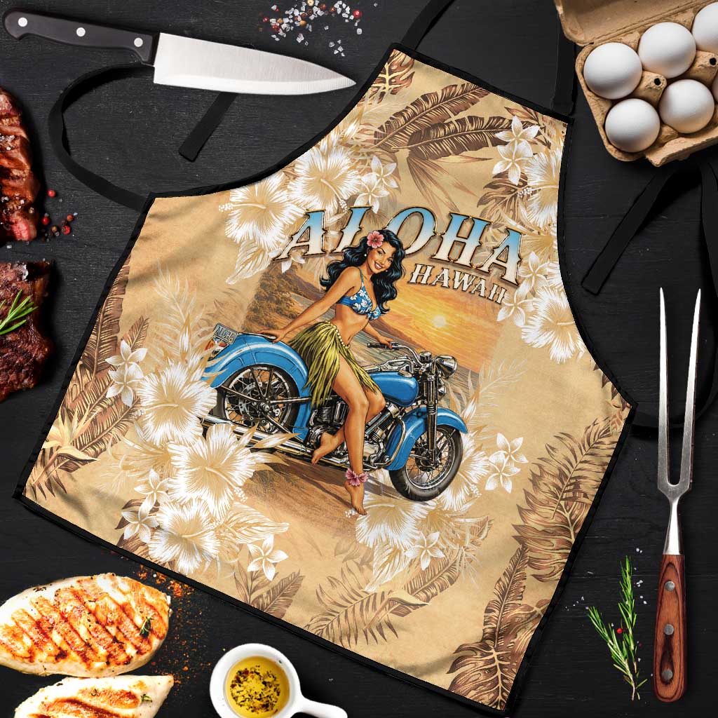 Aloha Hawaii Biker Apron Ride To Paradise LT05 Beige - Polynesian Pride