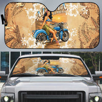 Aloha Hawaii Biker Auto Sun Shade Ride To Paradise LT05 Beige - Polynesian Pride