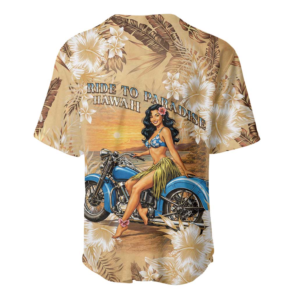 Aloha Hawaii Biker Baseball Jersey Ride To Paradise LT05 - Polynesian Pride