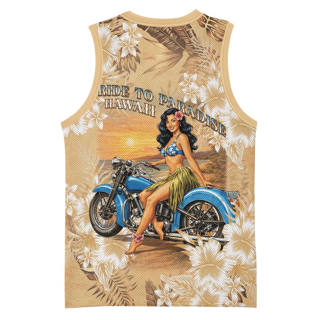 Aloha Hawaii Biker Basketball Jersey Ride To Paradise LT05 - Polynesian Pride