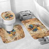 Aloha Hawaii Biker Bathroom Set Ride To Paradise LT05 Mat Set Only (3 pcs) One Size Beige - Polynesian Pride