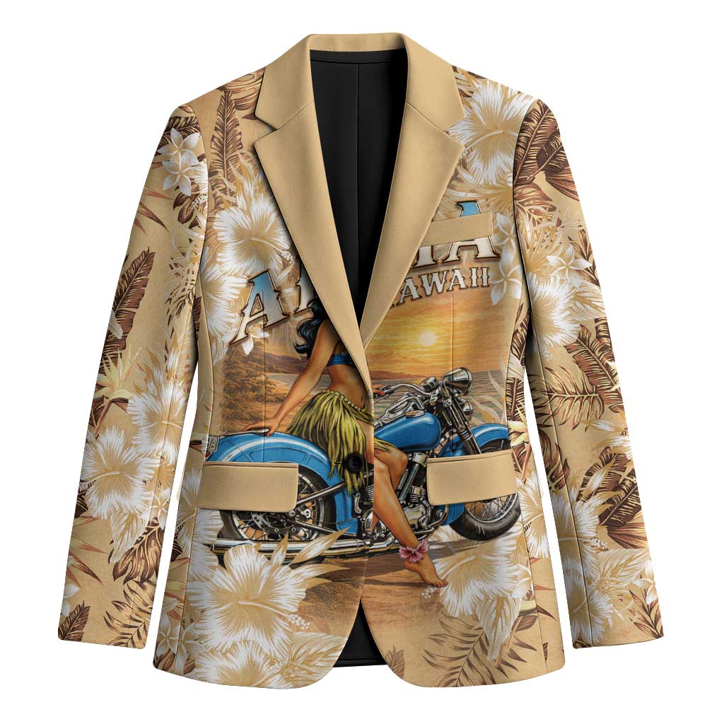 Aloha Hawaii Biker Blazer Ride To Paradise LT05 Unisex Beige - Polynesian Pride