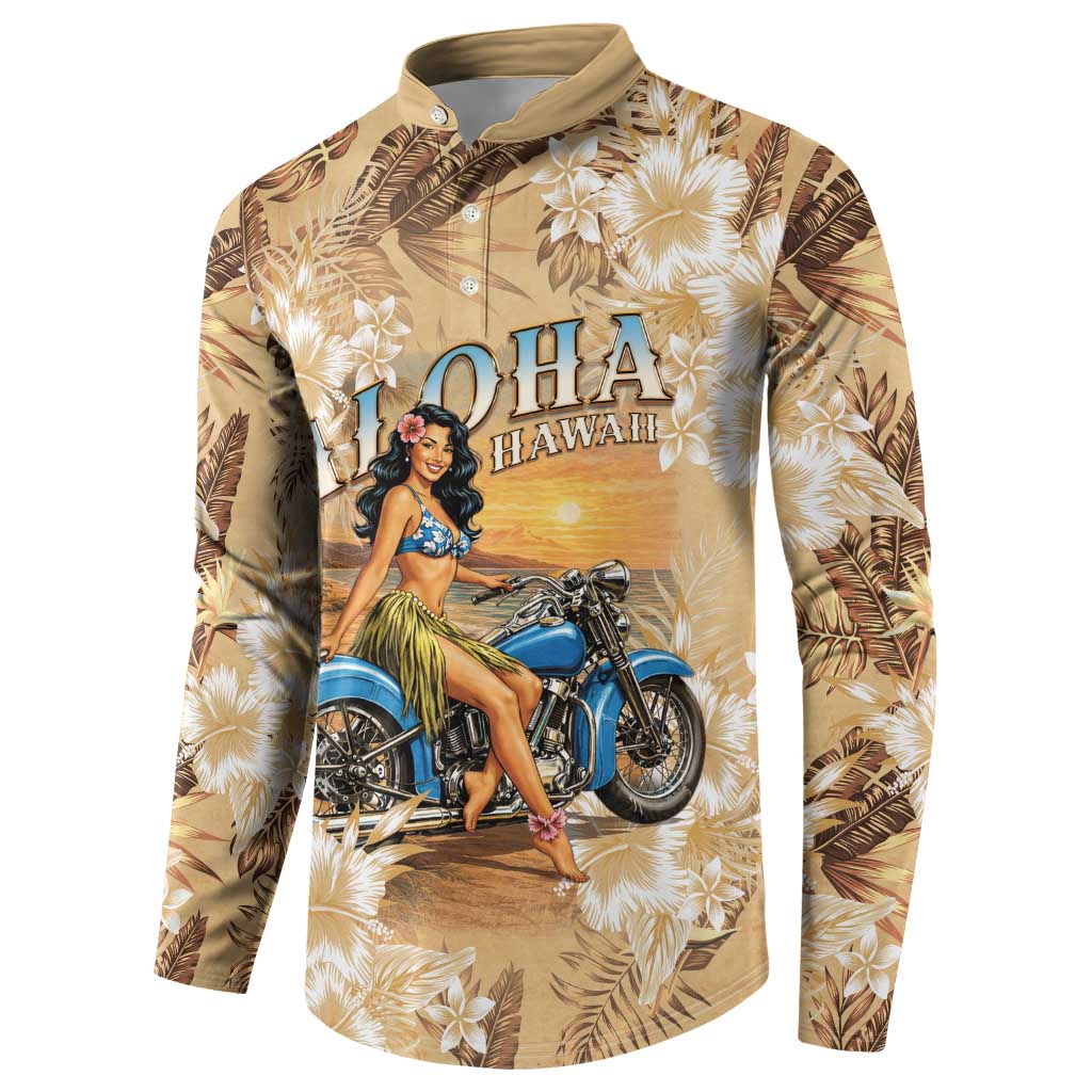 Aloha Hawaii Biker Button Sweatshirt Ride To Paradise LT05 - Polynesian Pride