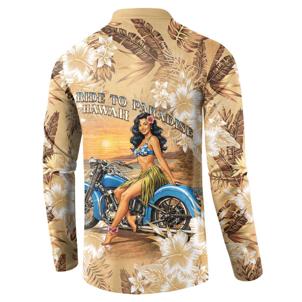 Aloha Hawaii Biker Button Sweatshirt Ride To Paradise LT05 - Polynesian Pride