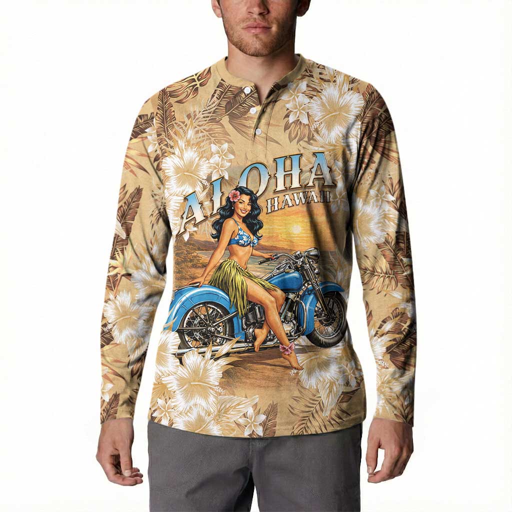 Aloha Hawaii Biker Button Sweatshirt Ride To Paradise LT05 - Polynesian Pride