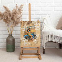 Aloha Hawaii Biker Canvas Wall Art Ride To Paradise LT05 - Polynesian Pride