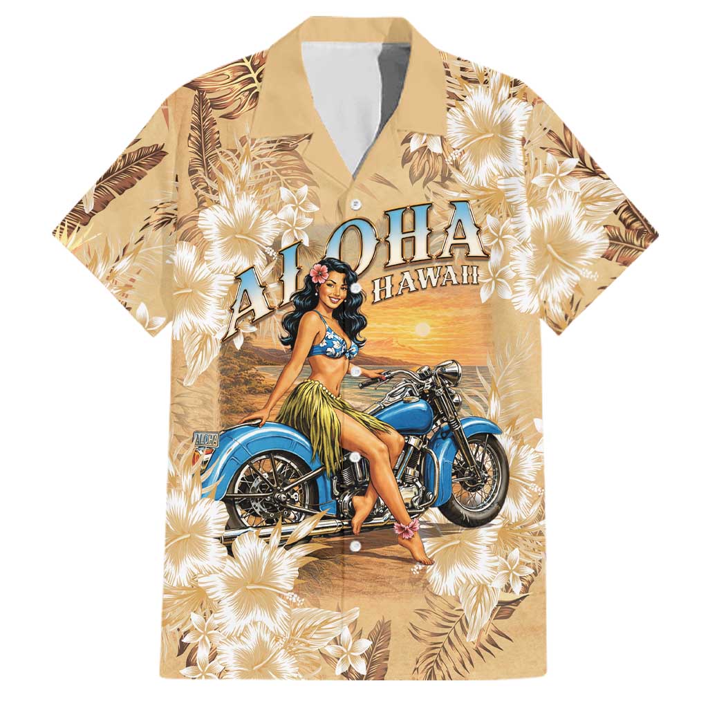 Aloha Hawaii Biker Family Matching Mermaid Dress and Hawaiian Shirt Ride To Paradise