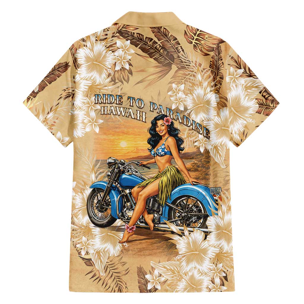 Aloha Hawaii Biker Family Matching Tank Maxi Dress and Hawaiian Shirt Ride To Paradise