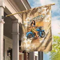 Aloha Hawaii Biker Garden Flag Ride To Paradise LT05 House Flag Beige - Polynesian Pride