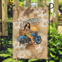 Aloha Hawaii Biker Garden Flag Ride To Paradise LT05 Garden Flag Beige - Polynesian Pride