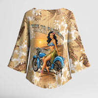 Aloha Hawaii Biker Kimono Sleeve Blouse Ride To Paradise LT05 - Polynesian Pride