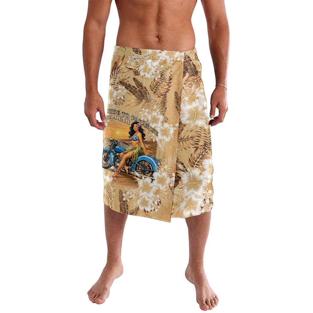 Aloha Hawaii Biker Lavalava Ride To Paradise LT05 Beige - Polynesian Pride
