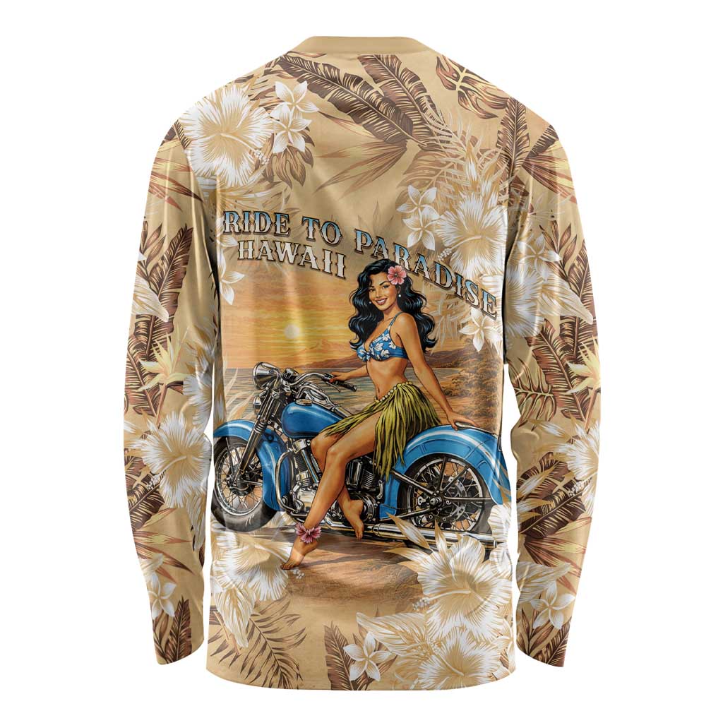 Aloha Hawaii Biker Long Sleeve Shirt Ride To Paradise LT05 - Polynesian Pride