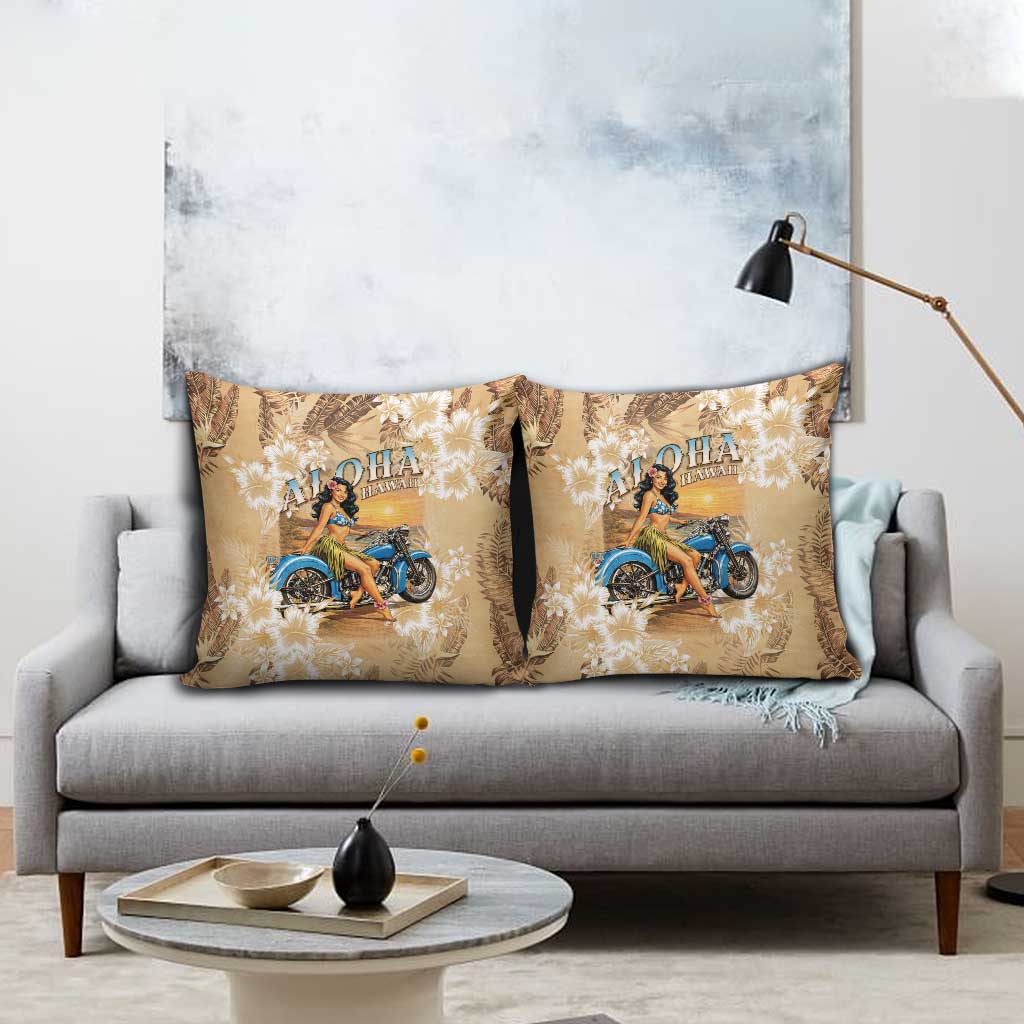 Aloha Hawaii Biker Pillow Cover Ride To Paradise LT05 - Polynesian Pride