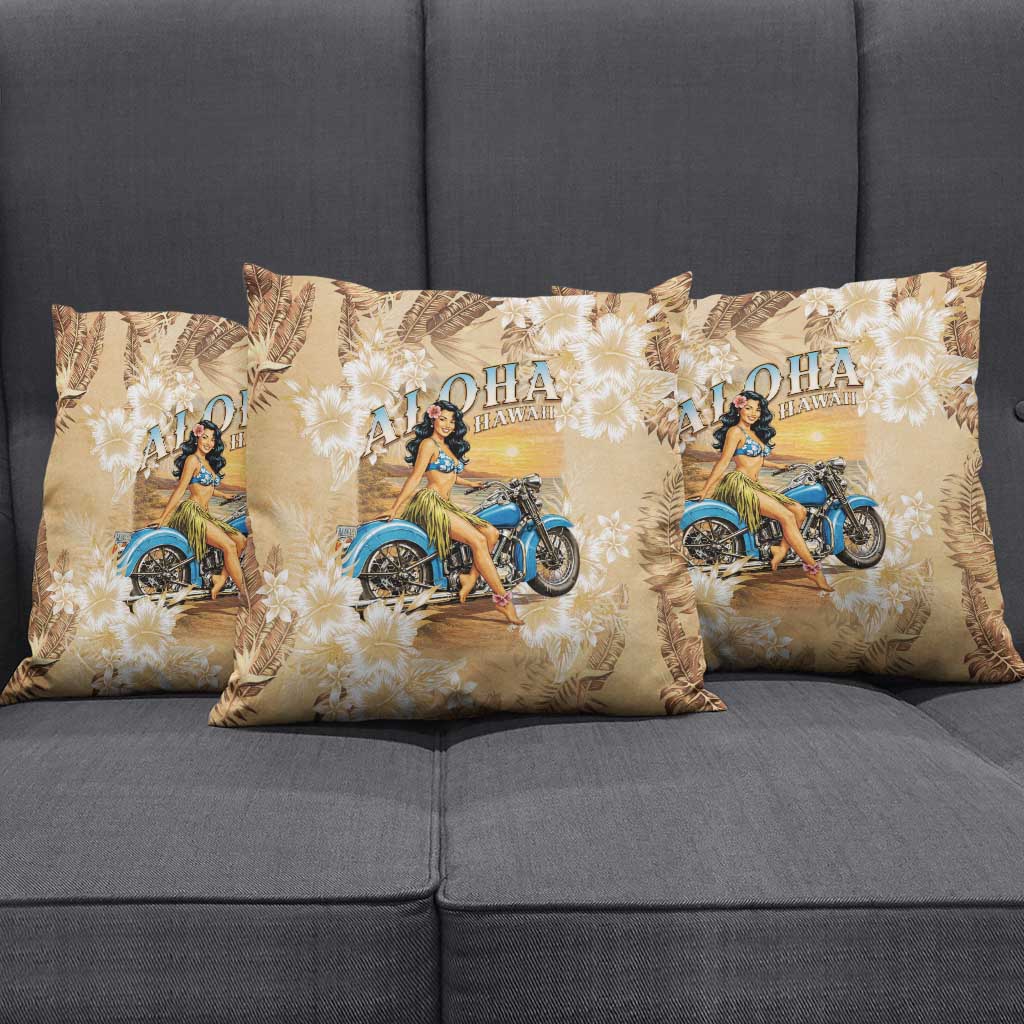 Aloha Hawaii Biker Pillow Cover Ride To Paradise LT05 - Polynesian Pride