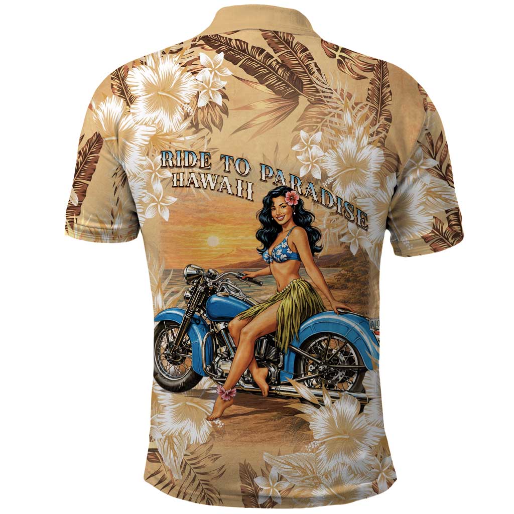 Aloha Hawaii Biker Polo Shirt Ride To Paradise LT05 - Polynesian Pride