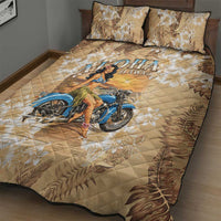 Aloha Hawaii Biker Quilt Bed Set Ride To Paradise LT05 - Polynesian Pride