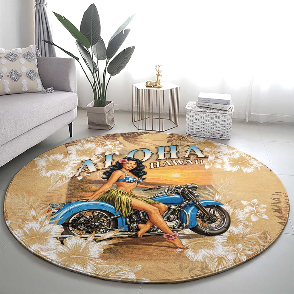 Aloha Hawaii Biker Round Carpet Ride To Paradise LT05 - Polynesian Pride