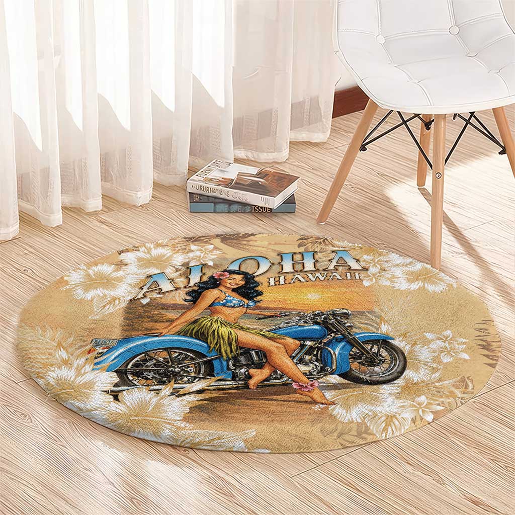 Aloha Hawaii Biker Round Carpet Ride To Paradise LT05 - Polynesian Pride
