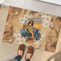 Aloha Hawaii Biker Rubber Doormat Ride To Paradise LT05 - Polynesian Pride