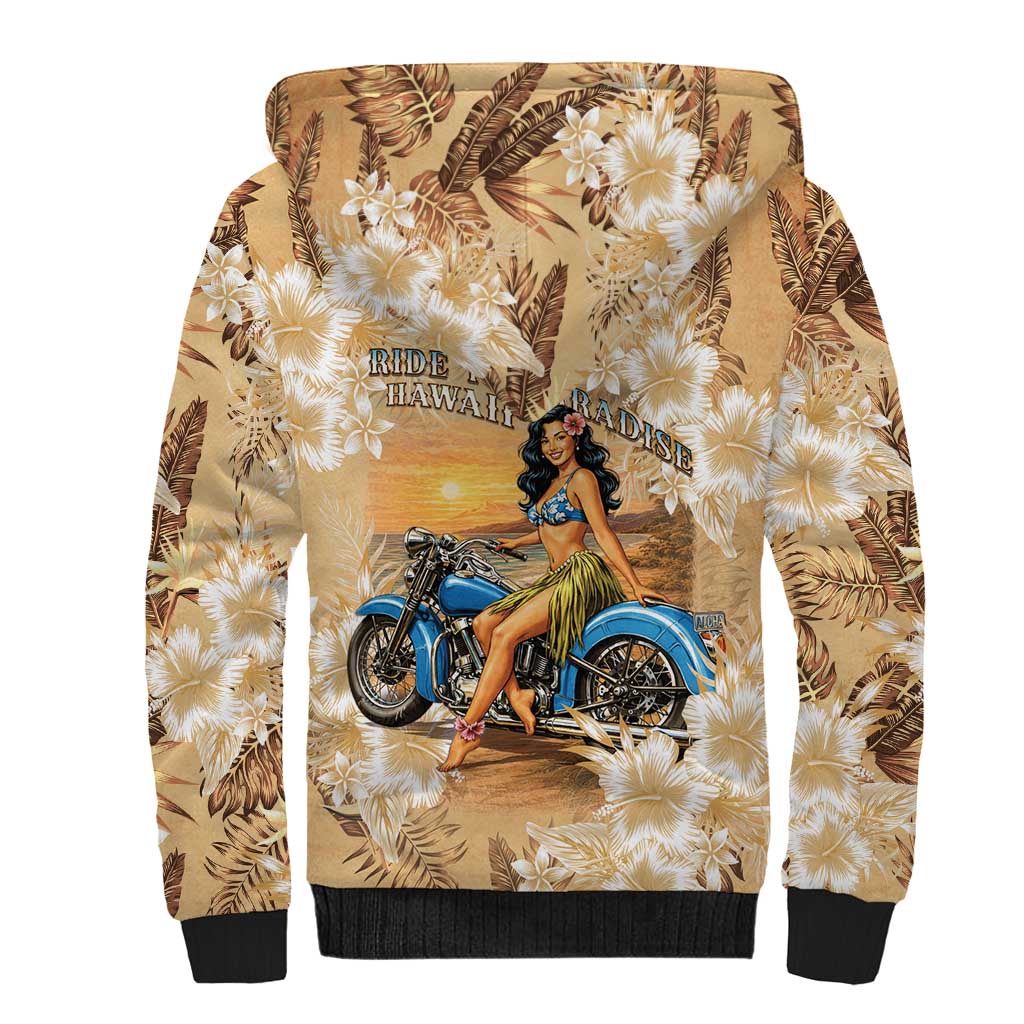 Aloha Hawaii Biker Sherpa Hoodie Ride To Paradise LT05 - Polynesian Pride