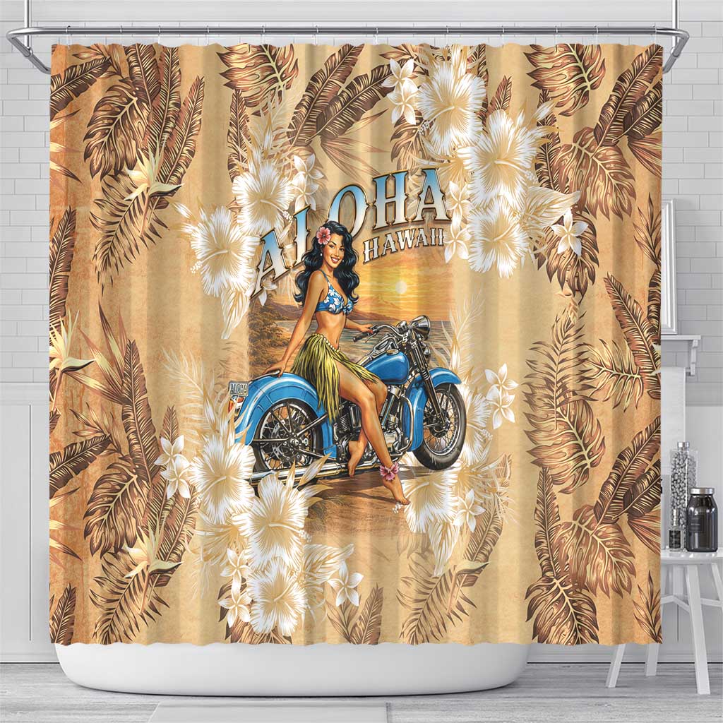 Aloha Hawaii Biker Shower Curtain Ride To Paradise LT05 - Polynesian Pride