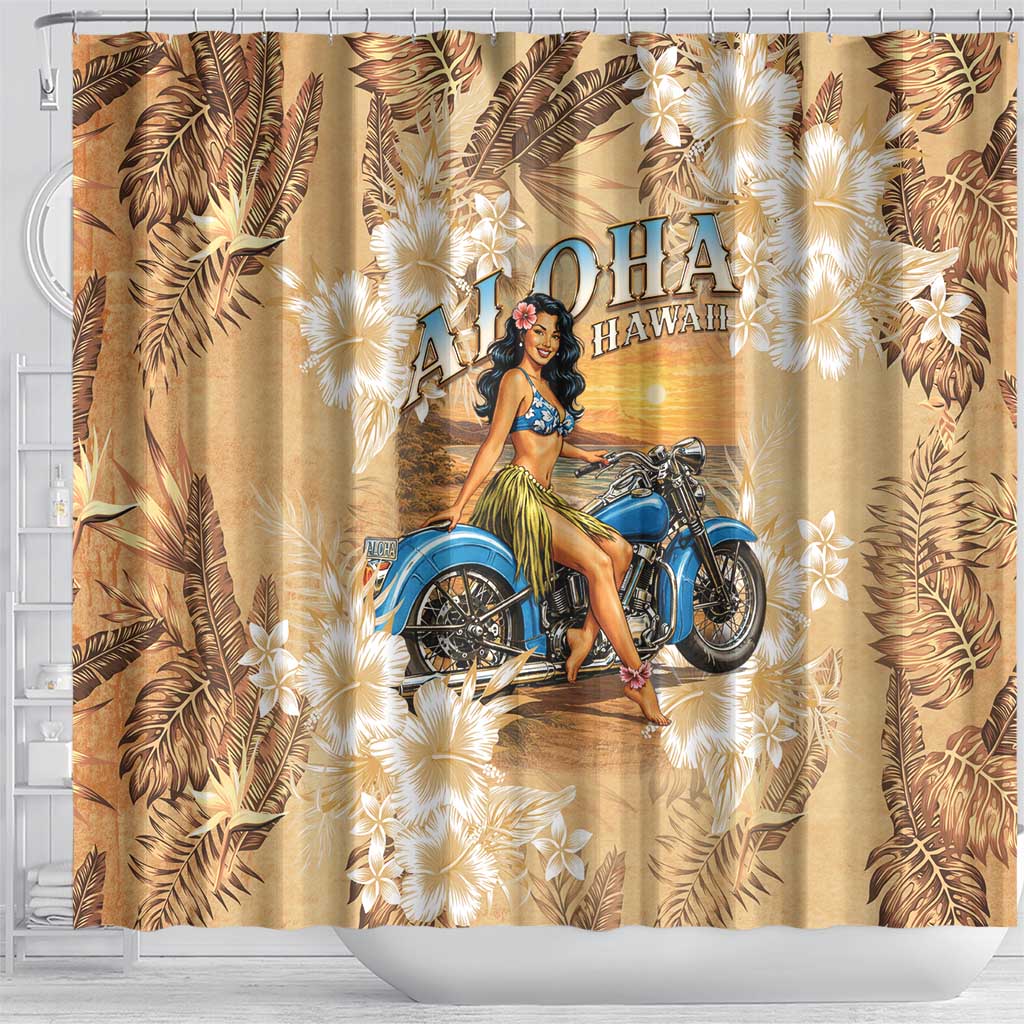 Aloha Hawaii Biker Shower Curtain Ride To Paradise LT05 - Polynesian Pride