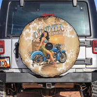 Aloha Hawaii Biker Spare Tire Cover Ride To Paradise LT05 Beige - Polynesian Pride